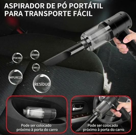 Aspirador Portátil 2 em 1: Sopra e Suga